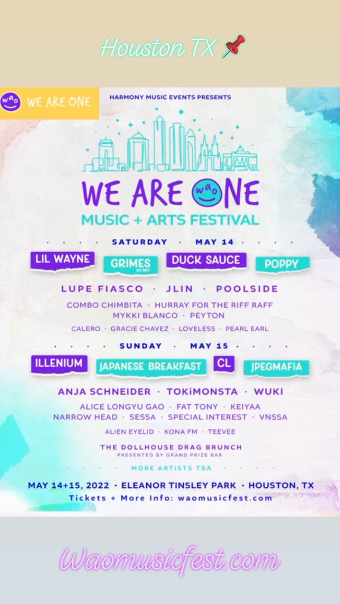 blueprintmedia_'s tweet photo. LIVE PERFORMANCES‼️/ Harmony Music Events

May 14-15th 2022 / Houston TX 📌
TIX: https://t.co/eefxtutPxl

#BluePrintMediaTV #EleanorTinsleyPark 
#WeAreOne #HarmonyMusicEvents https://t.co/Gbu5B8LsaA