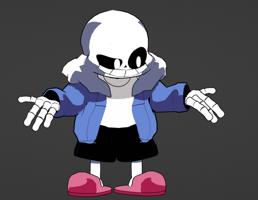 3D file Sans FNF INDIE CROSS ❌・3D printable model to download・Cults