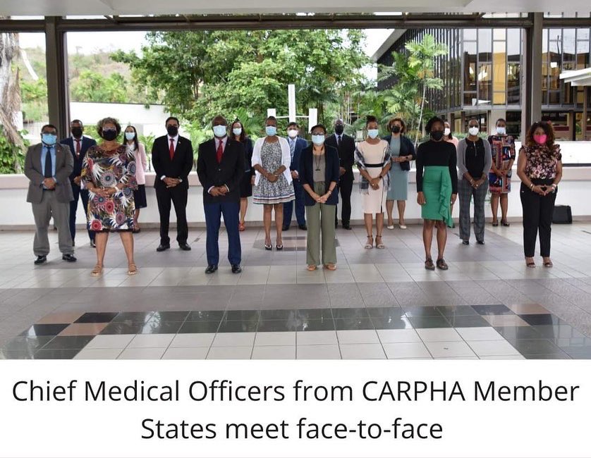 indar_lisa's tweet photo. I am so happy as a member of #CARPHA’s Executive Management Team to host CARPHA’s first face-to-face Meeting of the Chief Medical Officers of the #caribbean to discuss strategies for living with #COVID-19.

Also held meetings with the US CDC and the UK #Health #Security Agency. https://t.co/6RmcUL35QH