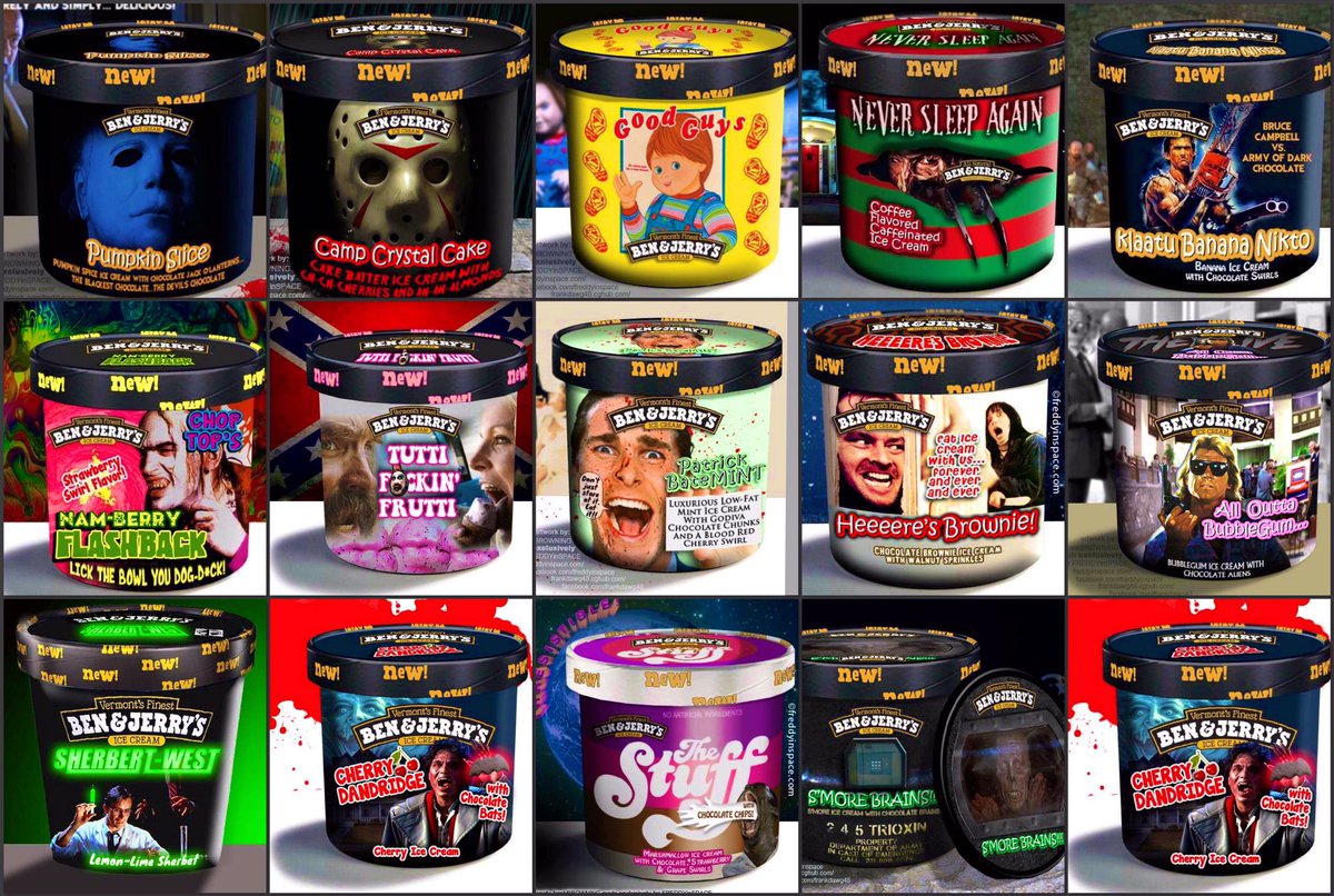 1carolinagirl's tweet image. Horror Ice Cream! What’s Your Flavor #HorrorFamily!🍧🍨🍦🔪