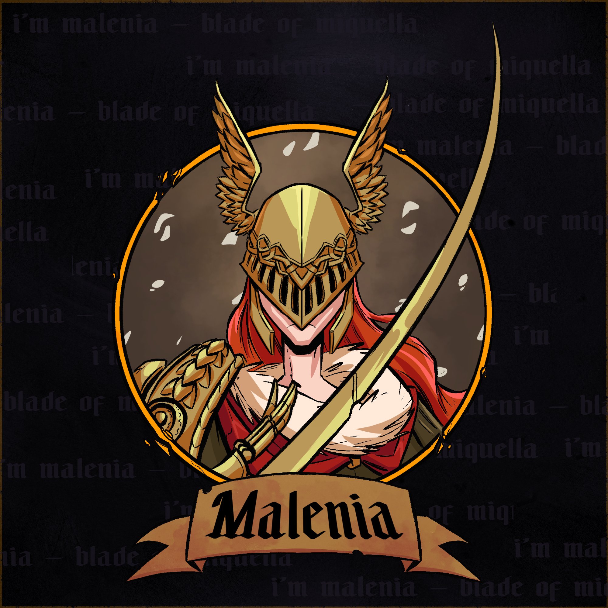 malenia blade of miquella (elden ring) drawn by nekroxiii