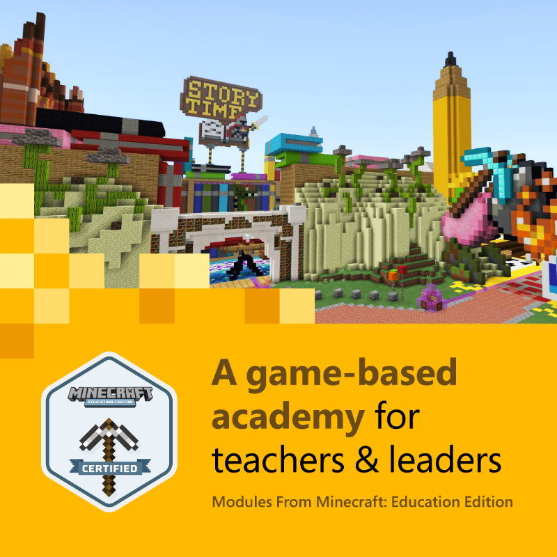MicrosoftEDU's tweet photo. Registration for the #MinecraftEdu Virtual Teacher Academy is now open! 🎉

Become a Minecraft Certified Teacher and learn how to enrich your classroom alongside @Aspire2Be and @ncce_edtech: https://t.co/3Zx417Sq9a

#MicrosoftEDU @playcraftlearn