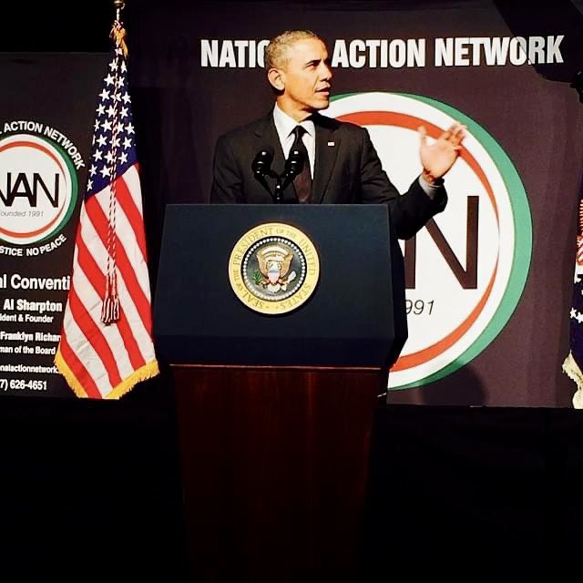 TheRevAl's tweet photo. On this day in 2014, President Barack Obama delivered plenary remarks at the National Action Network Convention. Visit https://t.co/ELPERF70Bf’s website and YouTube to view more NAN archives.
#NAN
#RevAlThrowback https://t.co/IKZNUo82AN