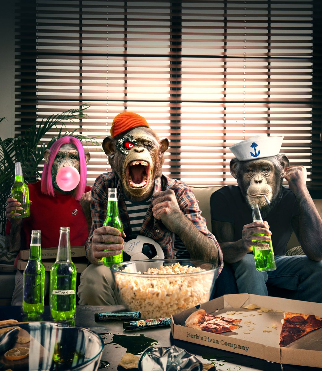 painter_crypto's tweet photo. Title: Chug!

First 5 people to RT and answer all 5 questions wins. Here's a practice round. Questions won't be this easy... @BoredApeYC #FORTHECULTURE 

Questions. (Thursday Noon pst) 
1. 
2.
3.
4. Tag who you think owns Herb's Pizza Company
5. https://t.co/hdqi4bfx8z