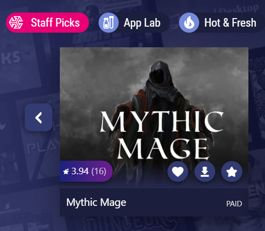 RobotsHateBugs's tweet photo. Wow! Thanks @SideQuestVR for picking Mythic Mage as a staff pick again. You made my day! https://t.co/L0wUzC4tOA