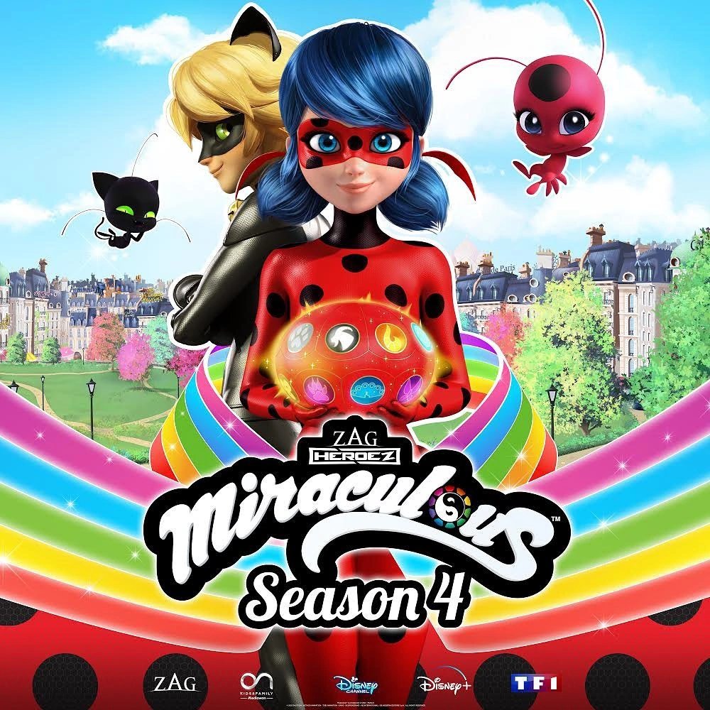 MiraculousPE's tweet photo. 🌟 ESTRENO | ¡Hoy llegan los nuevos capítulos de la T4 de #MiraculousLadybug a Disney Channel Latinoamérica! 🥳📺✨ #MLBSeason4
Nuevos capítulos en latino de lunes a viernes 🐞🐈⬛
11/04: Reina Aplastante
12/04: Reina Banana
13/04: La culpa
14/04: Optigami
15/04: Sentiburbujeo https://t.co/gJ6XRKQbTk