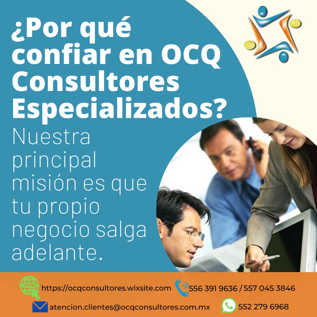 OCQCONSULTORES's tweet photo. Contáctate con nosotros ¡Podemos ayudarte! 💯👏

Visítanos 👉https://t.co/qj14ykVFqI

#RecursosHumanos #Consultoría #CDMX https://t.co/EgJKgRtTJy