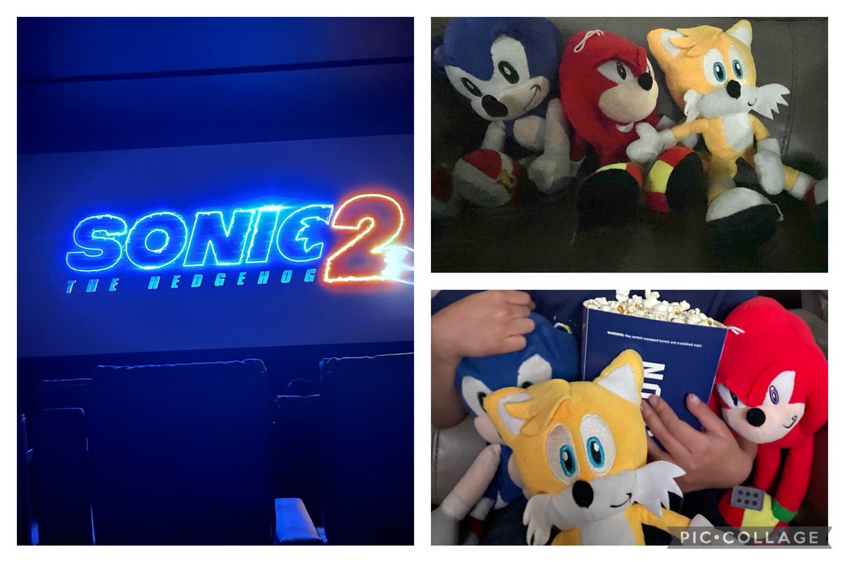 fariar's tweet photo. Sonic, Tails and Knuckles trip to the cinema! Amazing movie! #SonicMovie2 #Sonic #tails  #Knuckles https://t.co/gjGFCALe80