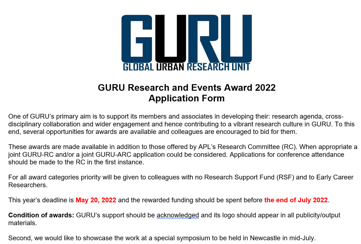 GuruNcl's tweet photo. Please join us for our next GURU meeting! 

Friday April 29, 10AM – 12PM Daysh Room 10.1 Boardroom and hybrid (link sent via listserv)

Don't forget the current call for proposals (form available on Teams)! 👀🧐📢 https://t.co/mWALRocJ2n