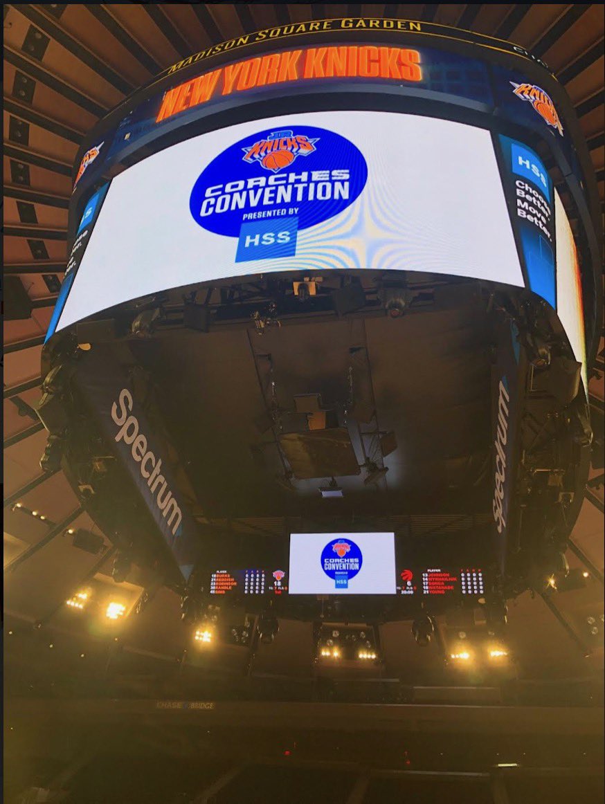 PositiveCoachUS's tweet photo. What a great weekend at the 1st ever @juniorknicks Coaches Conference presented by @HSpecialSurgery! Training sessions &amp; leadership trainings were led by PCA, @nyknicks, and @usabasketball. Coaches had the opportunity to learn and bond with fellow coaches &amp; alumni https://t.co/InmsvbncFP