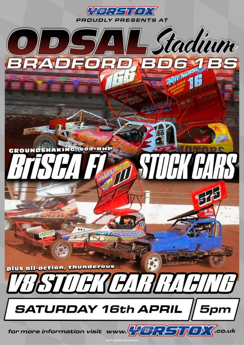 The Old Timer Time Trials 

Something a little different to look forward to this Saturday at Odsal Stadium, Bradford. 4 families in the world of BriSCA F1 are about to go head to head on time trials #BriSCAF1