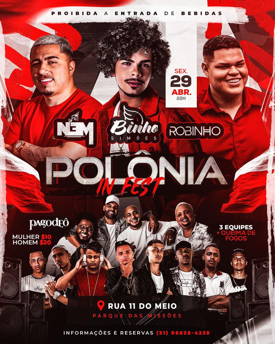 BaileDoParque's tweet photo. 🇵🇱 Dia 29 3 Super Shows completos ! #VemProParque ! 🇵🇱🥳
@DjPatrickCaxias @djmvdavilaideal @Diretorfaixa @pksaldanha977 https://t.co/KQJZPLue8f