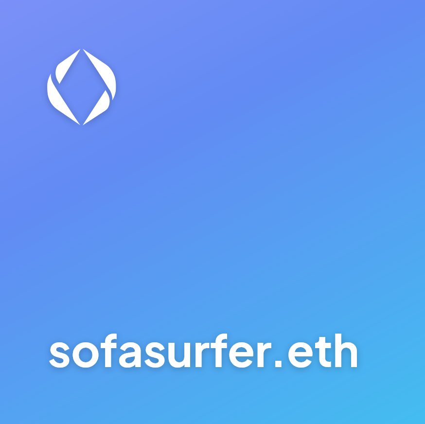 furyan_eth's tweet photo. SofaSurfer.eth 

7 day auction starts with 0.05 ETH 

Is this the one for you ? You chill ?
#ensdomains #ensdomain #ENS #domains #NFT #NFTs #web3  #sofasurfer
https://t.co/VJfzjqpS3O
Enjoy the music of #SofaSurfers
https://t.co/KsbS7dpSdf https://t.co/Tp6yGY79f0