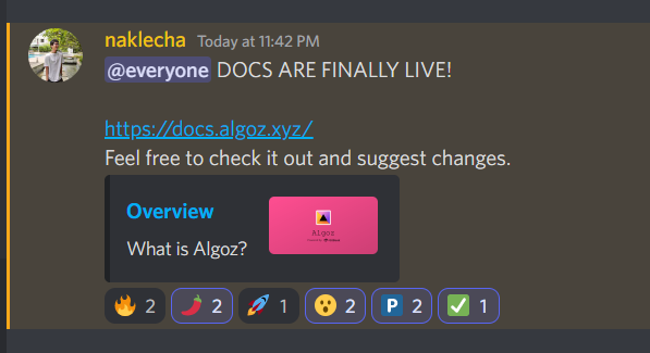 naklecha (@naklecha) on Twitter photo My weekend hack <a href="/algoz_xyz/">Algoz | Prevent On-chain Bots</a> is live on the Polygon Mumbai Testnet! The docs are also available for you to play around with 👀
It started off as a weekend hack for the <a href="/buildspaceIND/">bpaceIND➡️MainnetDAO🏕️</a> Bangalore event and is now shaping out to be a really useful project for teams! LFG. ❤️ My weekend hack <a href="/algoz_xyz/">Algoz | Prevent On-chain Bots</a> is live on the Polygon Mumbai Testnet! The docs are also available for you to play around with 👀
It started off as a weekend hack for the <a href="/buildspaceIND/">bpaceIND➡️MainnetDAO🏕️</a> Bangalore event and is now shaping out to be a really useful project for teams! LFG. ❤️