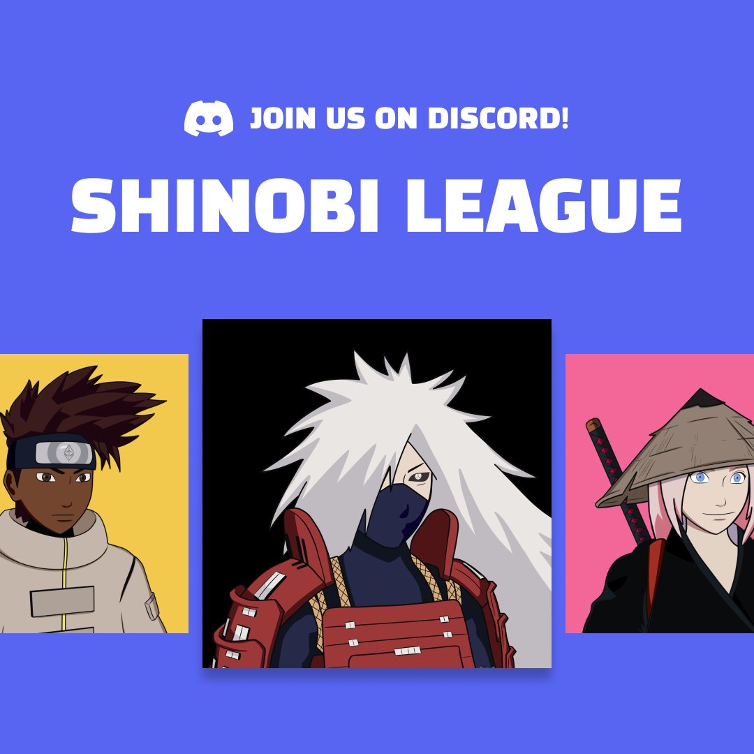 ShinobiLeague's tweet photo. Join our community today on Discord to keep up to date on our latest and greatest news. Details on our whitelist enrolment criteria will be published there soon, so stay tuned! https://t.co/5AM0lyoKW9 #ShinobiNFT #ShinobiLeague #NFT #NewNFT #NFTdrop https://t.co/kgZtEzQuC5
