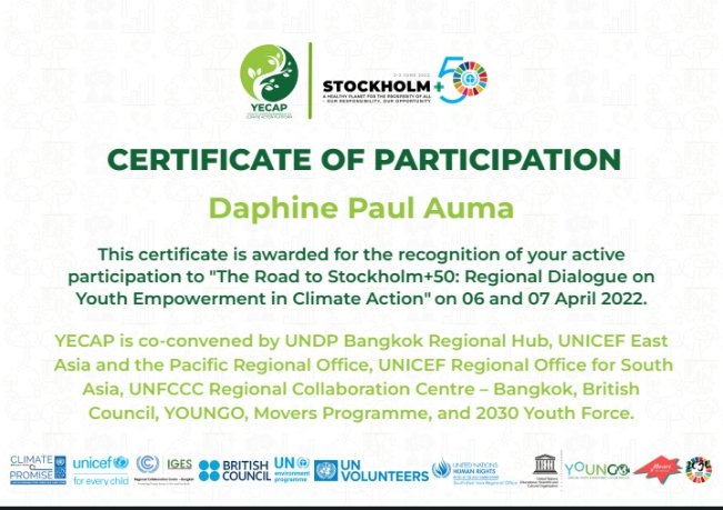 <a href="/AumaPaul2/">Daphine Paul</a> , thank you for representing <a href="/AllianceHealthy/">GAHSO</a>  during this year's Regional Dialogue on youth youth empowerment in climate Action.
<a href="/BarraguesUnfp/">Alfonso Barragues</a> 
<a href="/youth_n2/">Youth Advocacy Network</a> 
<a href="/advocacy_tv/">@advocacy_tv</a> <a href="/CEFTRAWESTNILE/">Community Empowerment For Transformation Action</a>