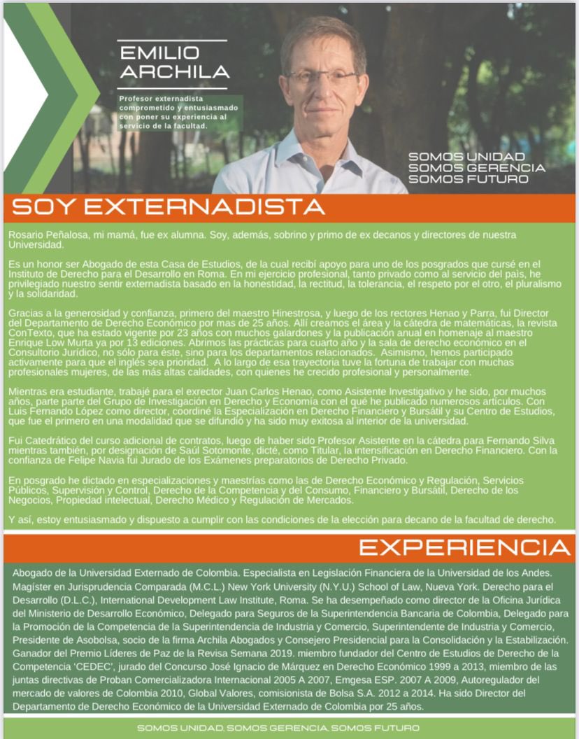 EmilioJArchila's tweet photo. #ElProgramaDeArchila. Trabajaremos unidos por la #FacultadDeDerecho, acá les dejo algunas de mi propuestas  #Entrega 5 #SomosGerencia #SomosUnidad #SomosFuturo https://t.co/Av4cpui6nx https://t.co/p0pnZFSCV2