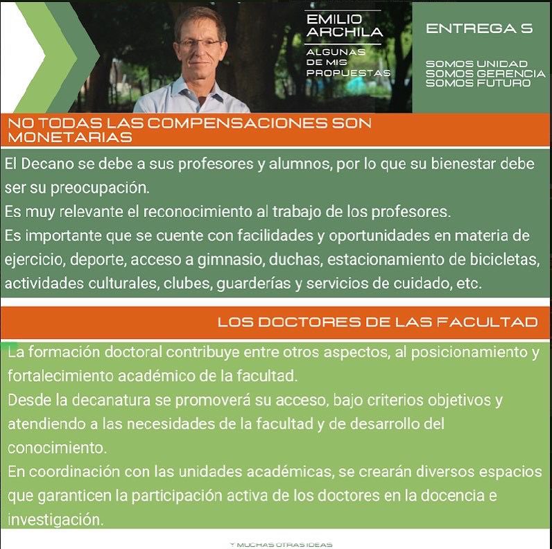 EmilioJArchila's tweet photo. #ElProgramaDeArchila. Trabajaremos unidos por la #FacultadDeDerecho, acá les dejo algunas de mi propuestas  #Entrega 5 #SomosGerencia #SomosUnidad #SomosFuturo https://t.co/Av4cpui6nx https://t.co/p0pnZFSCV2
