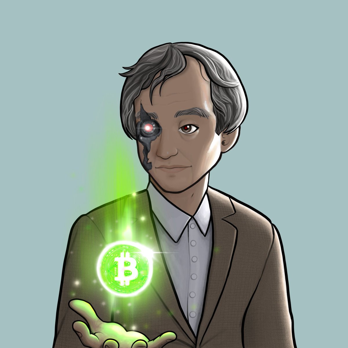 FortunityNFT's tweet photo. Meet one of our rarest #NFTs, Mr. Satoshi Nakamoto himself! There still is a lot of mystery around #Satoshi. Who is he? Is he a real person? Is he even a he? A creation from the CIA? Or is it AI?
#nftart #NFTCommunity #SatoshiNakamoto #NFTCollection #Crypto #cryptoart #NFT https://t.co/9oWhgtbY7g