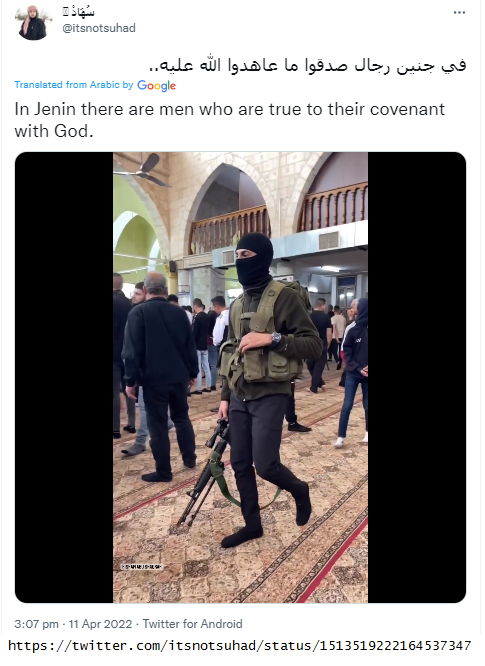 BestWebEnglish's tweet photo. 🔴Reported terrorist account @itsnotsuhad inciting hatred, violence and war against Jews/Israelis, glorifying terrorism, promoting images glorifying armed terrorists in mosques is not free speech.
https://t.co/XENUP2fjs0
@TwitterSupport @IsraelMFA #Israel #Antisemitism #Terrorism https://t.co/rF56gyVeDA