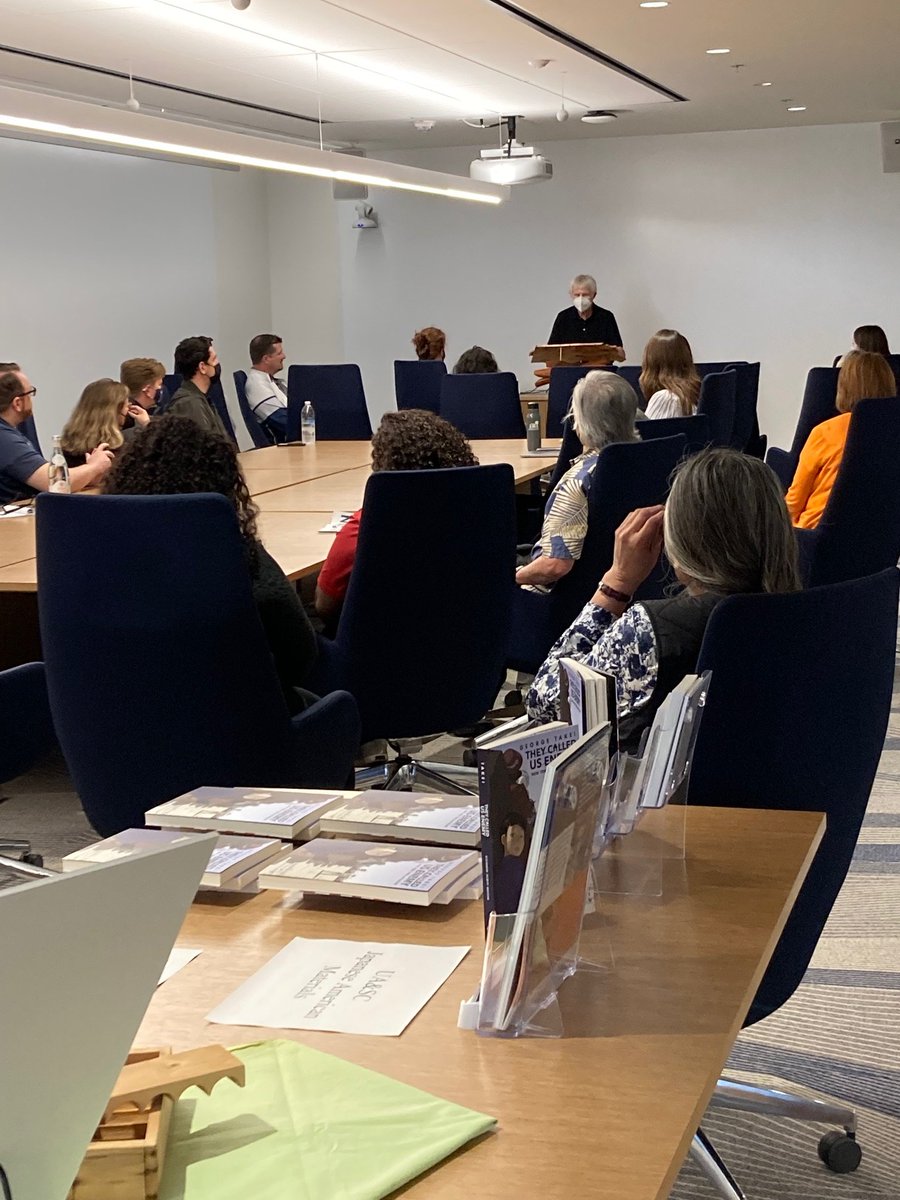COPH_CSUF's tweet photo. Happening now! Japanese American collections on display and listening stations for #oralhistory clips! 
2-4pm today in the Center for Oral and Public History, in the @pollaklibrary, on the 6th floor. https://t.co/EeWmzAzzbh