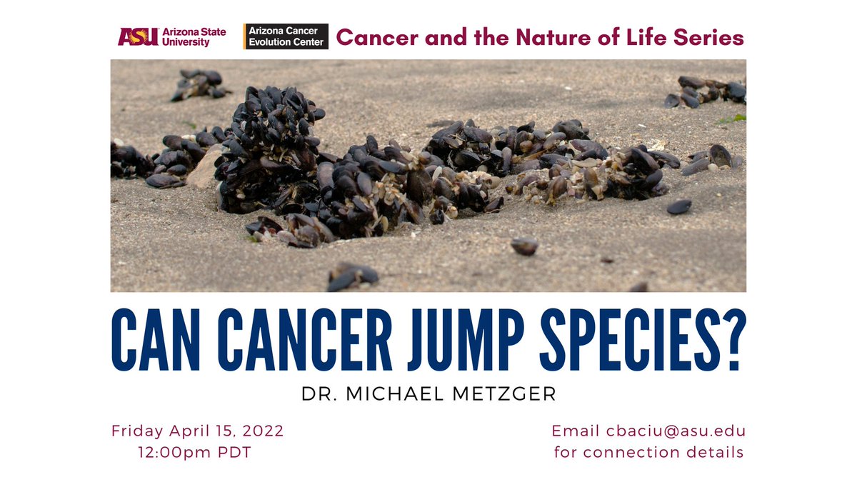 ace_arizona's tweet photo. Is cancer contagious? Can cancer jump from one individual to another? Join us this Friday at 12 pm PST ad hear a fascinating talk from @themetzgerm! 
Register here: https://t.co/jblwFXRx6C https://t.co/gW8N6BBnrA