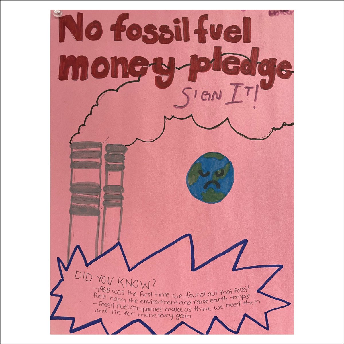 ClimateMuseum's tweet photo. #ClimateArtForCongress submissions from @berkeleycarrollschool in BK.
Students/parents/educators: CAFC combines art, science, & writing to empower students to address the climate crisis.
➡️ https://t.co/3VRLYQzmK2 https://t.co/wxm3nETzQJ