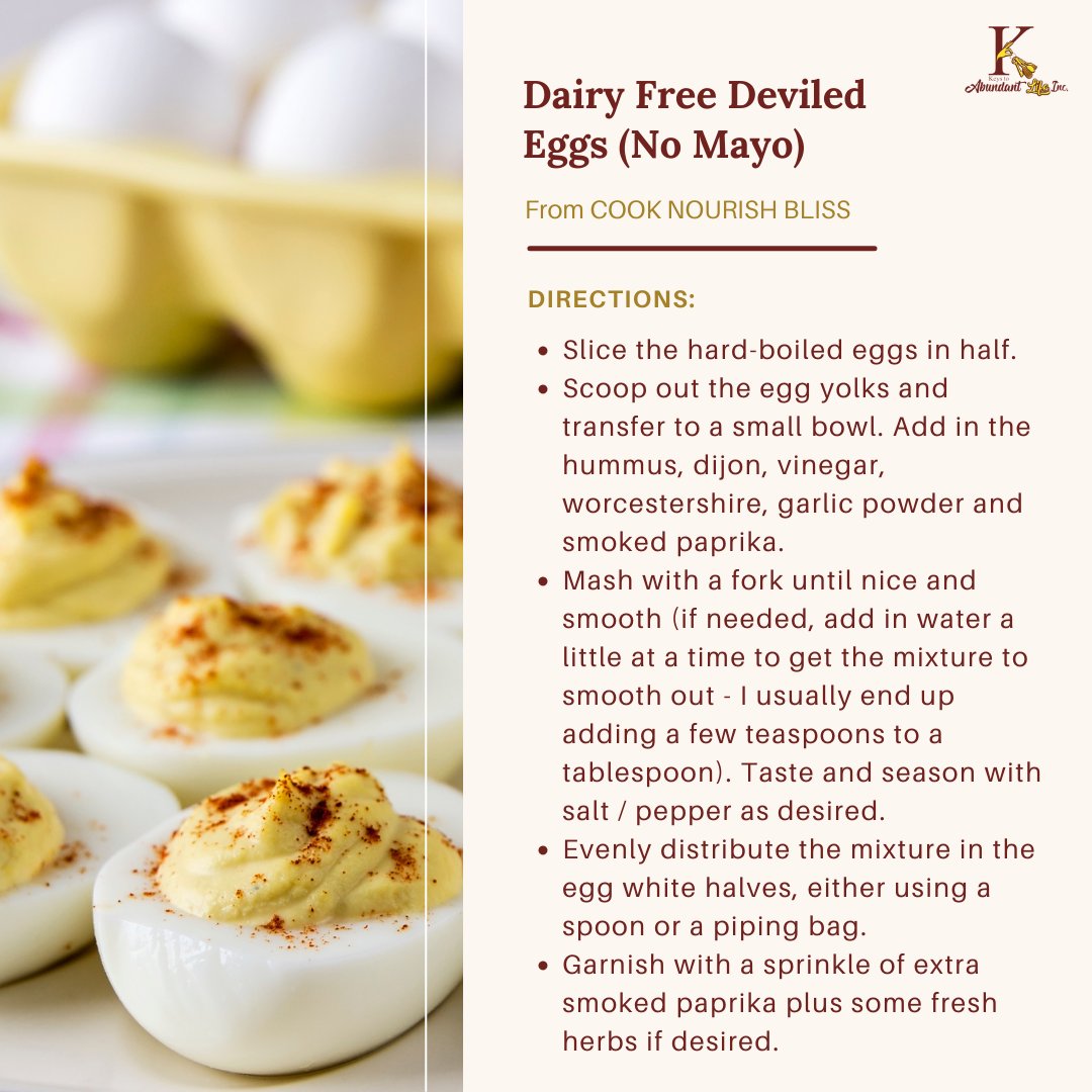 Start your easter egg hunt with the dairy-free deviled egg recipe you’ve been looking for!

#keystoabundantlife #easter #easterfun #deviledeggs #dairyfreerecipes #recipes