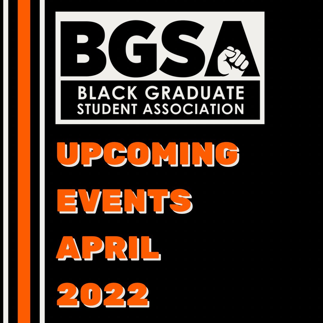 The BGSA would love to see you at our upcoming April 2022 events! 

DM <a href="/OkstateBGSA/">Okstate BGSA</a> for meeting links!
