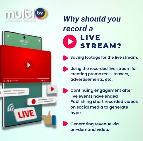 MultiTVVideo's tweet photo. Why Should you record a Live Stream?
- Saving footage for the live stream
- Continuing engagement after live events has ended
Explore more benefits and ways to Live stream with BeLIVE at https://t.co/5ciZPRrJqa
#multitv #video #engagement #livestreaming #livestream #itslive https://t.co/eufPEpzs7G