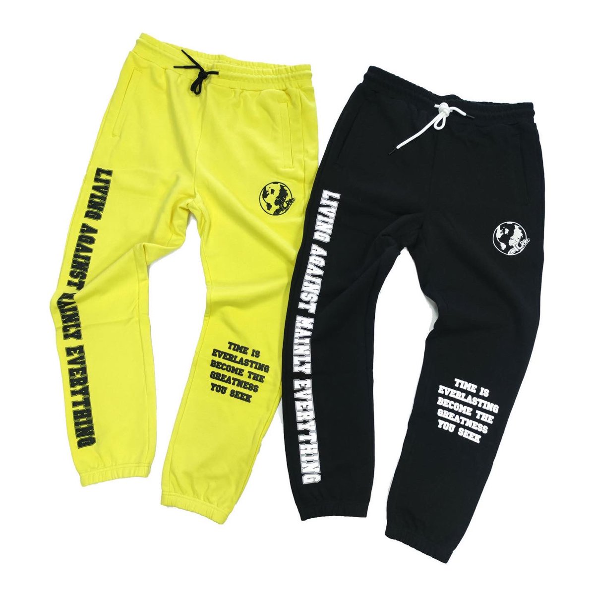 SHOPLAMEGEAR's tweet photo. Tour Yellow and Space Black Sweatpants are now live on the @SHOPLAMEGEAR website🥳 https://t.co/9aEGzwvZW1