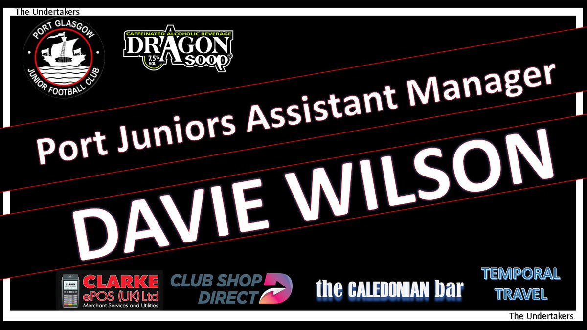 port_juniors's tweet photo. Port Glasgow Junior Football Club are delighted to announce this our new First Team Manager Stevie Wilson. 

Stevie joins the club for the start of season 2022/23 bringing with him long term assistant, Davie Wilson.

Please join us in welcoming Stevie and Davie to the club. https://t.co/Nym2XHIguZ