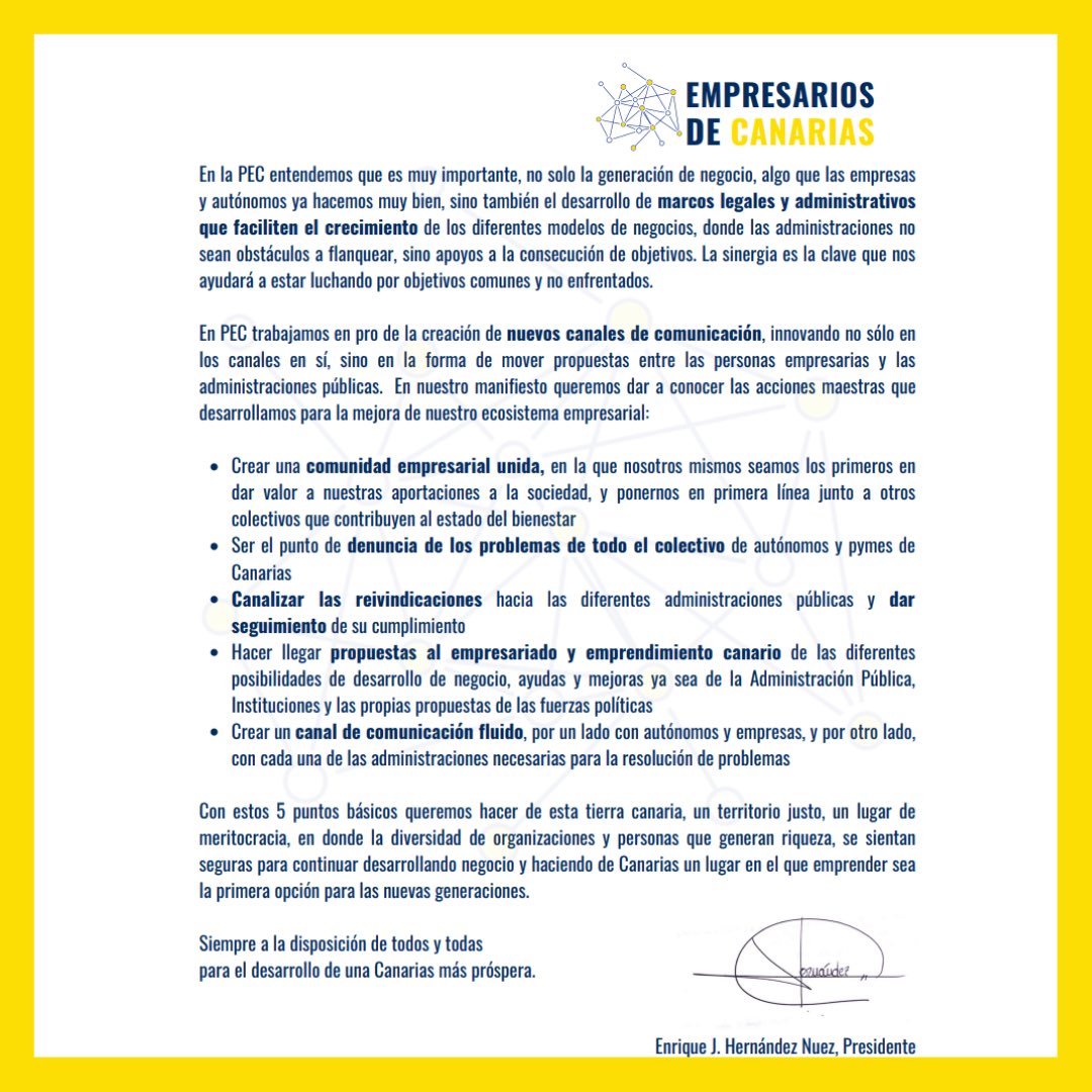 Este es nuestro manifiesto, nuestra particular Constitución con los derechos que defendemos, nuestra lucha. Todo tiene un motivo y un objetivo.

¡ÚNETE, NOS NECESITAMOS! 🇮🇨💪
👉🏼 bit.ly/3vbdVYx