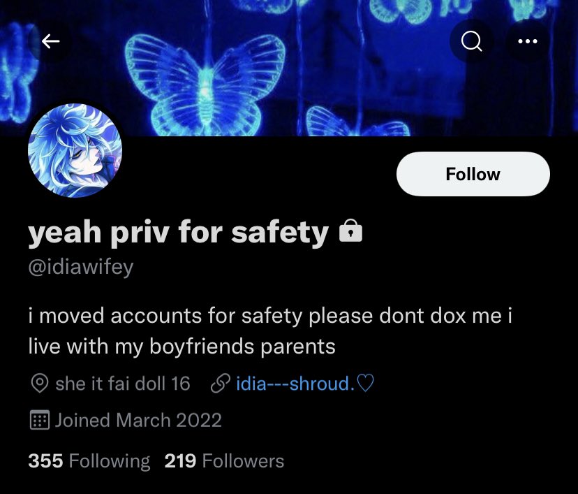falltubbo's tweet photo. you’re sending millions of followers after it? look at her bio?  do you not see a problem with that ?? https://t.co/zRmmy5aVJX