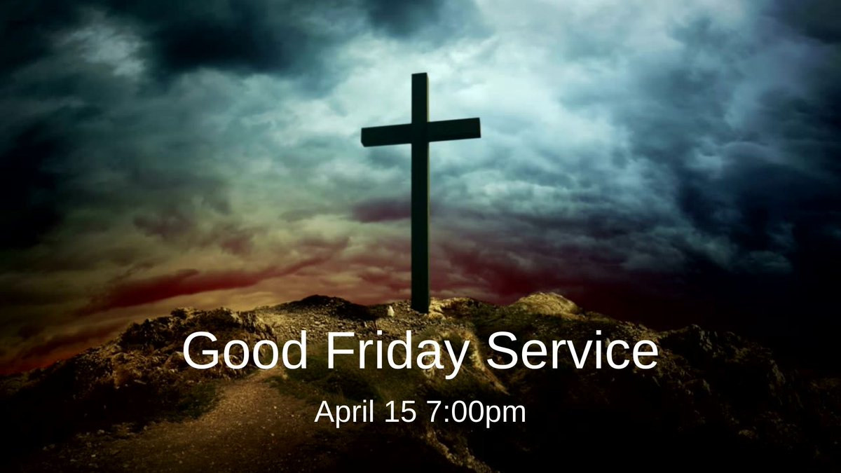 FBCChickasha's tweet photo. Join us as we gather to worship Christ and His sacrifice through the cross this coming Friday at 7:00pm.  Each year on Good Friday, we take time to remember what Jesus endured to bring glory to the Father and bring hope to us! https://t.co/N9o9Muyccp