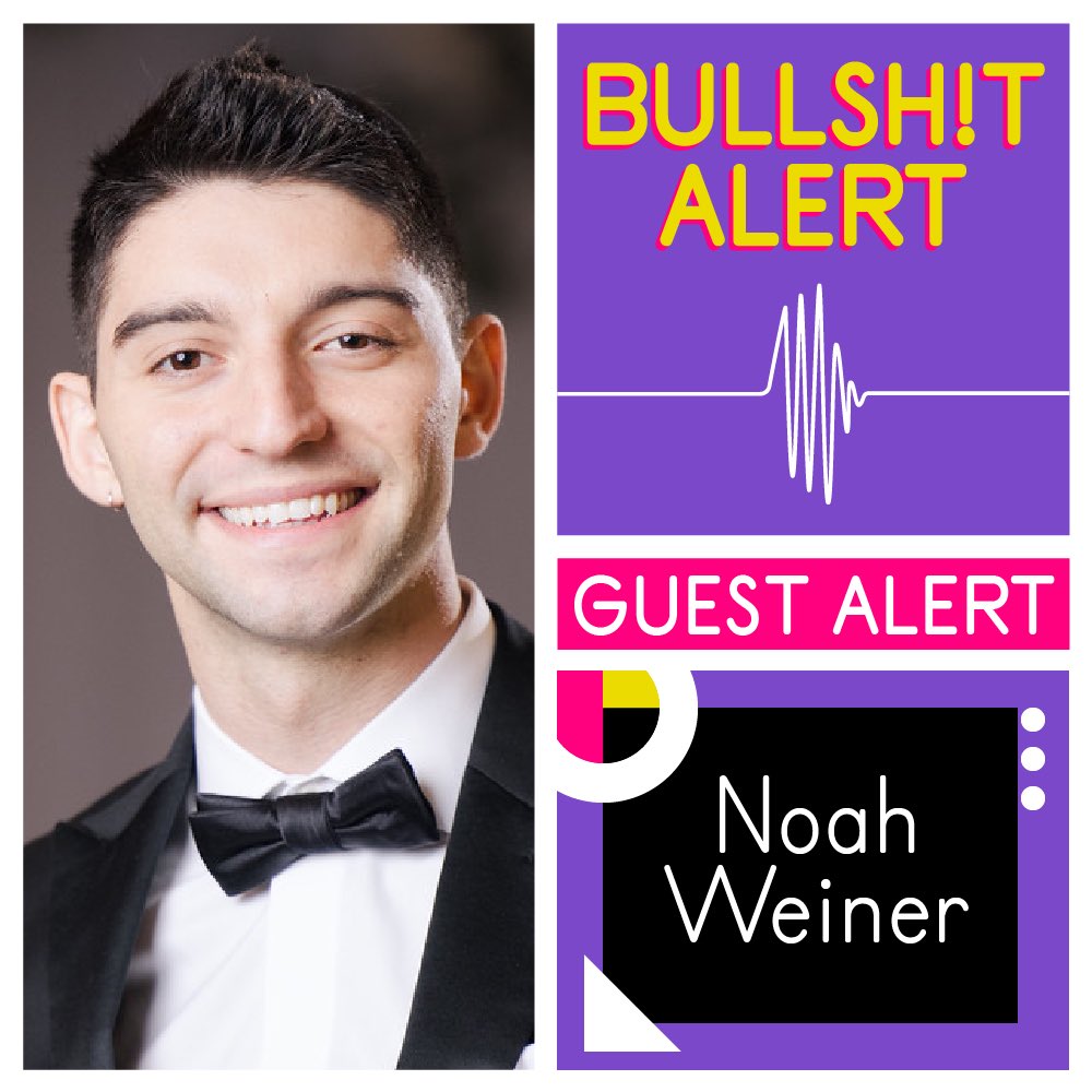 BullshtAlert's tweet photo. 5-6-7-8
His name is Noah
clap-clap
Last name Weiner
clap-clap
He’s this week’s guest
clap-clap
And he’s a liar!
clap-clap
New episode with @CulmPod Noah Weiner! OUT TOMORROW
#culm #PodcastAndChill #bullshitalert #culmplay #Monday https://t.co/DLv2cQabuj