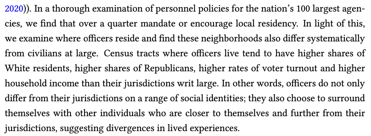 Who are the police? New study combines personnel, voter, census data on ~220,000 officers from 97 of 100 largest local US agencies and finds “officers skew more White, Republican, politically active, male, and high-income than their jurisdictions…” scholar.princeton.edu/sites/default/…
