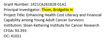 fumikochino's tweet photo. SO PROUD of @MSKCancerCenter's Dr @BThomPhD on her @NIH R21 Grant to improve #HealthCostLiteracy and #FinancialCapacity in #AYACSM patients.
I am so lucky to work with #AYA #survonc leader Dr Thom alongside amazing collaborators Dr @EmelineAvikiMD @mskihcd @DrDNFriedman 🙌👏🙌 https://t.co/TwHmbpqhm1