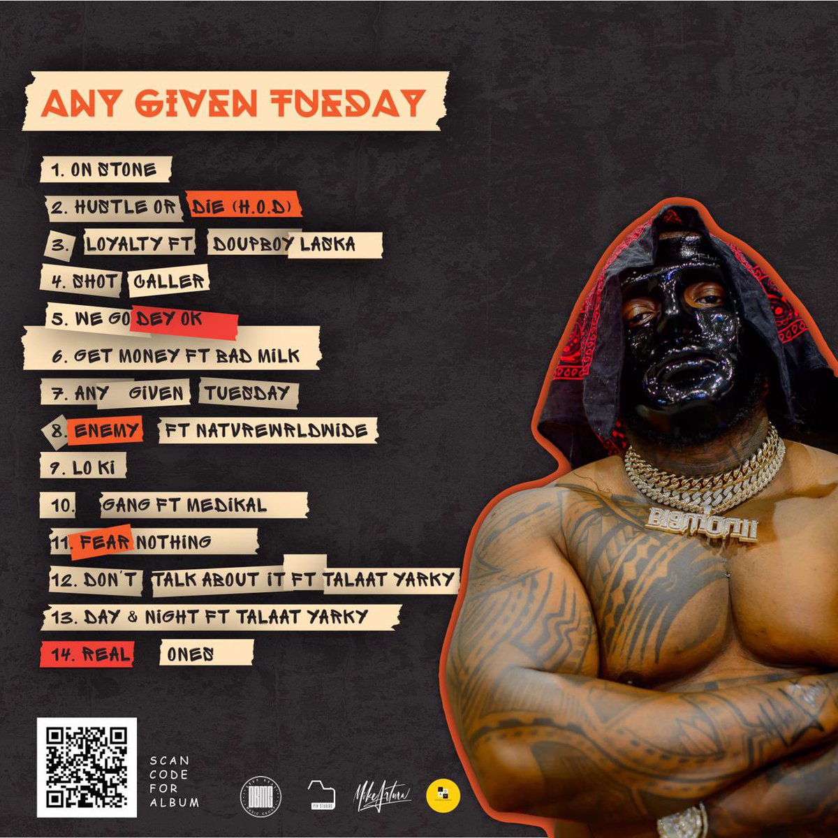 1realalphaderly's tweet photo. ANY GIVEN TUESDAY ALBUM by @big_monii gonna be out on all digital stores tomorrow📀🎶🇬🇭🇿🇦🇺🇸🇬🇧🌏
Tap On The Link Or Scan Code To Presave Album💎🥂🎶
((https://t.co/SEH4kZFVQ1))
Cc: @kobbyloam @Craig_PIV
#LOAMENTERTAINMENT #DBMG ❤️✍🏽 https://t.co/CGTDdSRlP9