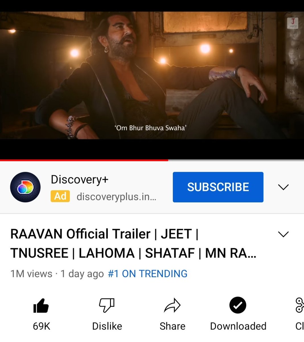 sayanroy820's tweet photo. Record Alert 💥💥
POWER OF SUPERSTAR 🔥
রাবণ মরে না, এটা জেনেও প্রতিবছর তাঁকে পোড়ানো হয়, তবুও রাবণ মরে না 🔥

Raavan Trailer Creat History 1Million+ Views in 36 Hours  on youtube.  
And still Now #1_On_Trending 
#Raavan #RaavanTrailer  @jeet30 @im_mnraj @Lahoma_B @ShatafFigar https://t.co/lOO5rqrVVe