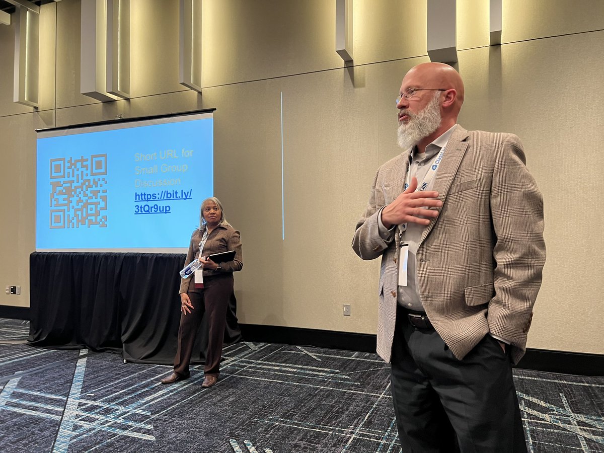 MPSTechnology's tweet photo. @MrRogersTech representing @OSSBAoklahoma and @OklaEd at #cosn2022 sharing on how #DiversityandInclusion plays a roll in #edtech deliberate decision making and training. https://t.co/rykNi8tPSY