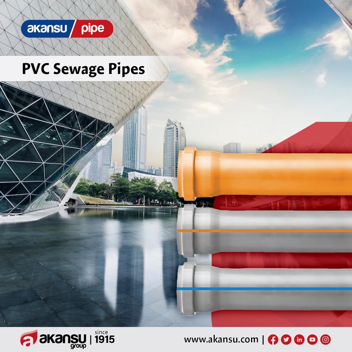 akansugroup's tweet image. Advantages of PVC Waste Water Pipes; Easy to install and use, Smooth and bright surface, Low pressure loss, Long service life. 
#akansugroup #pvcboru #superstructurepipe #üstyapıboruları #pipe #akansupipe #pvcpipe
