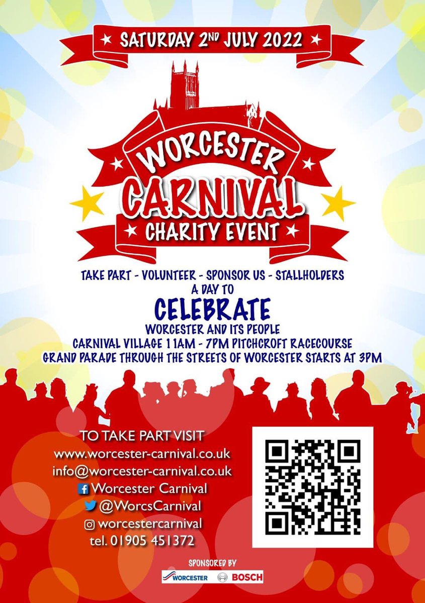 Hi #worcestershirehour planning for Worcester Carnival on 2nd July is well advanced. Anyone going to be joining us?