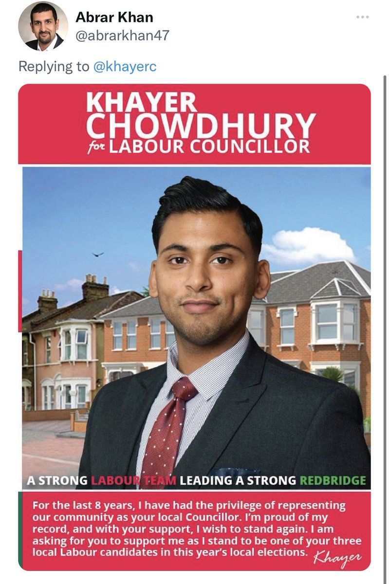 abrarkhan47's tweet photo. A local Cllr for Valentines was mocking others, but when it was pointed out he was doing the same = blocked.  Shame on him for mocking others.
@UKLabour @Jas_Athwal @redbridgelabour https://t.co/FVhN1m0GYo