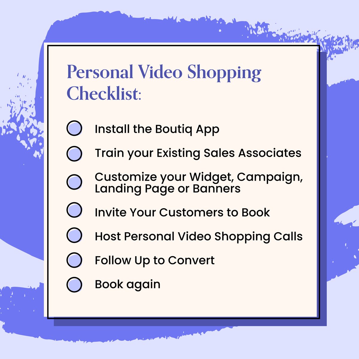 Boutiq_app's tweet photo. Adding personal video shopping to your online store is as easy as 1,2,3…
#boutiq #shopifyplus #bringyouronlinestoretolife #personalvideoshopping #storeofthefuture #getboutiq https://t.co/VoqrCwZQOm