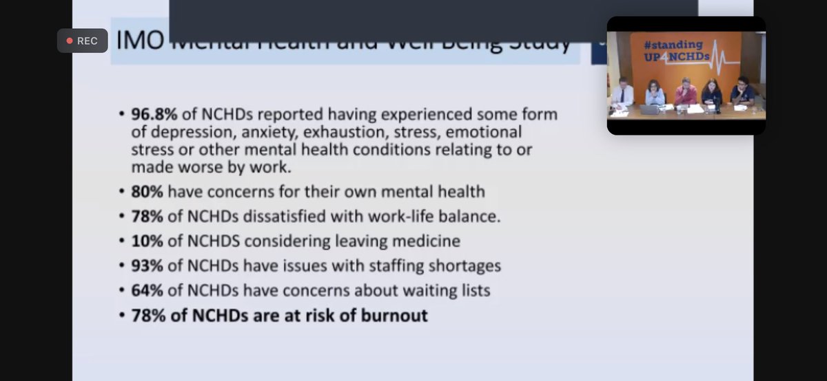 Just imagine any private company being presented with data like this by their workforce. What would their response be?

Horrifying figures

#StandingUp4NCHDs