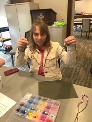 eastersealshou's tweet photo. Team #LEADingTheWay is working on their #FundRaiser for #WalkWithMeHouston Handmade beaded necklaces/bracelets & wood block art More info on art sale - khartgraves@eastersealshouston.org More program info - https://t.co/onhtWgPUvc #Adults #Disabilities #LifeSkills #RecTherapy https://t.co/jECHzoj40Z