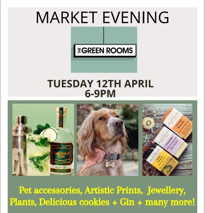 The Green Rooms are delighted to be hosting mid month craft market in Media City on Tuesday 12th at 6pm, come down and shop 😊🛍️
#thegreenrooms #mediacity #salford 
#craftfestival #craftshow #handmademarket