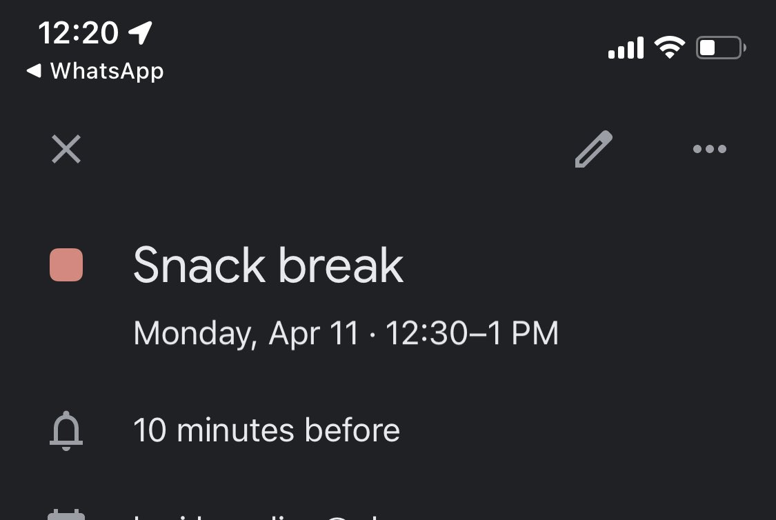 A key moment in the day