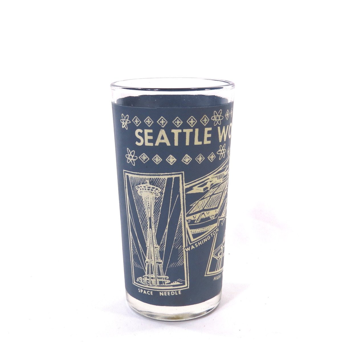 Vintage 1962 Seattle Worlds Fair Souvenir Drink Glass etsy.me/3JsiQcN #midcentury #worldsfair #seattle #1962s #spaceneedle #monorail #souvenirglass #drinkingglass #mcmbarware #etsy